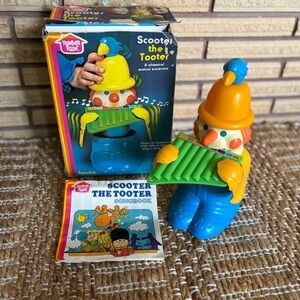 80's "Scooter the Tooter" Romper Room Toy - Musical Scarecrow Toy - Harmonica